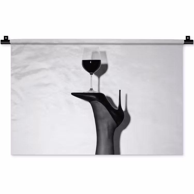 Wandkleed - Hak - Wijn - Minimalistisch - Zwart — 1
