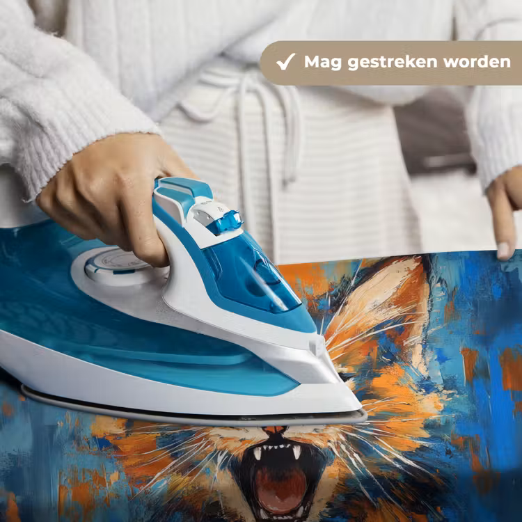 Wandkleed - Kat - Kleurrijk - Oranje - Blauw — 6