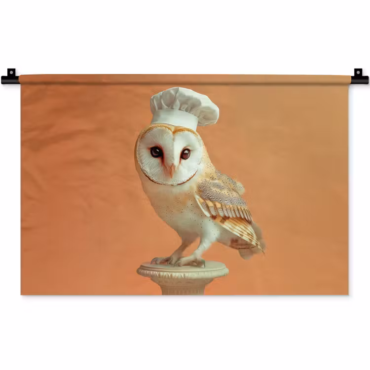 Wandkleed - Kerkuil - Koksmuts - Oranje - Vogel — 1