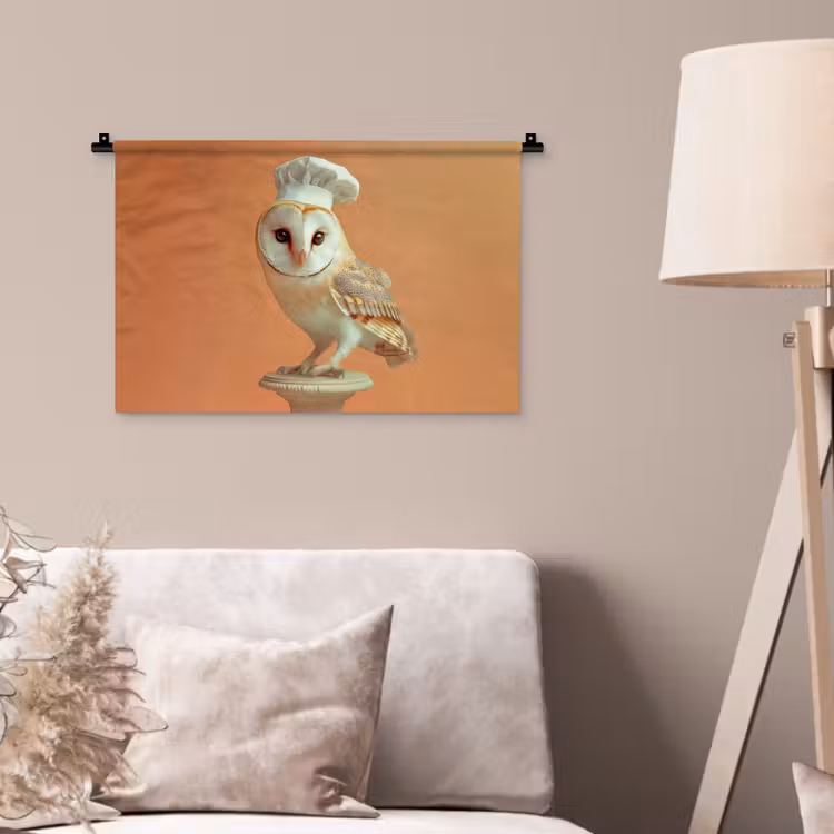 Wandkleed - Kerkuil - Koksmuts - Oranje - Vogel — 2