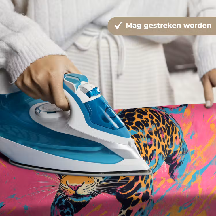 Wandkleed - Luipaard - Roze - Oranje - Blauw - Verf — 6