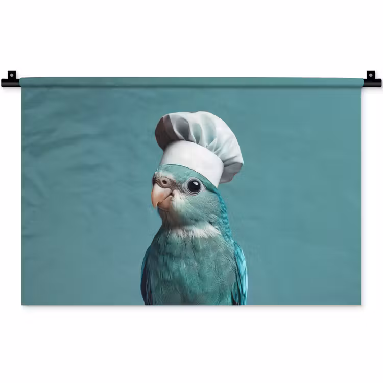 Wandkleed - Parkiet - Vogel - Koksmuts - Cute — 1