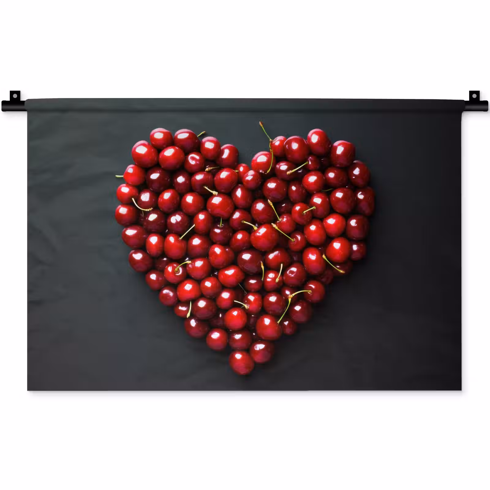 Wandkleed - Kersen - Hart - Rood - Zwart — 1