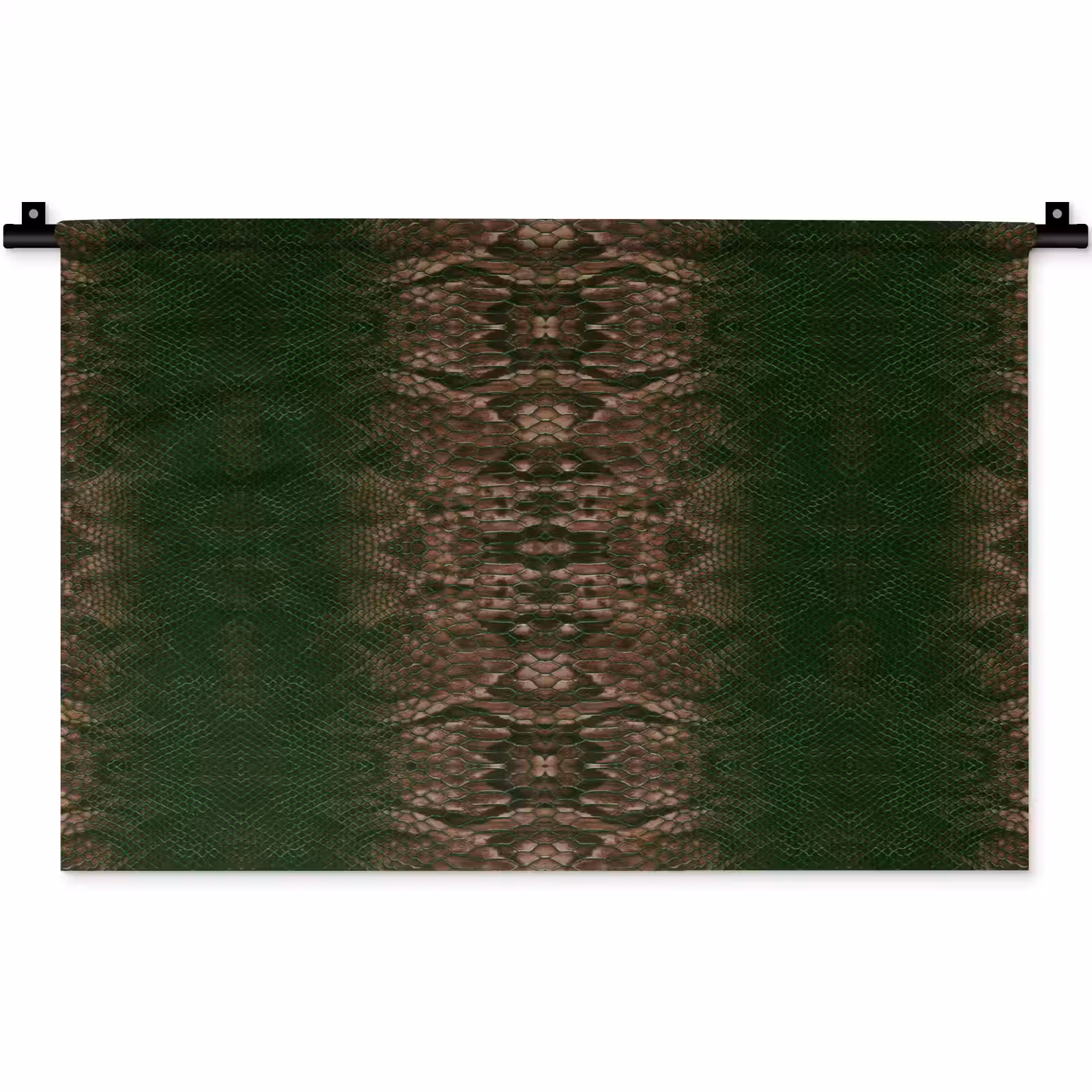 Wandkleed - Slang - Boa - Groen - Bruin — 1