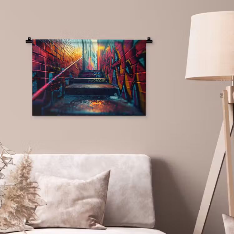Wandkleed - Architectuur - Neon - Trap - Graffiti — 2