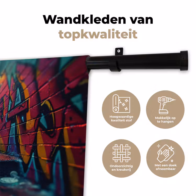 Wandkleed - Architectuur - Neon - Trap - Graffiti — 3
