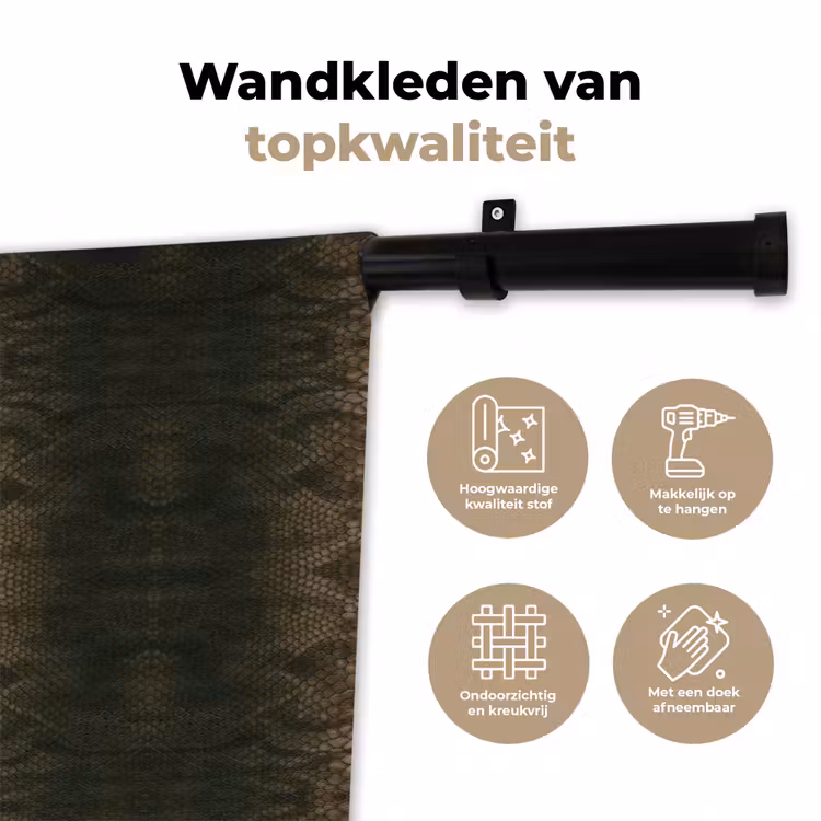 Wandkleed - Slang - Boa - Diep - Bruin — 3