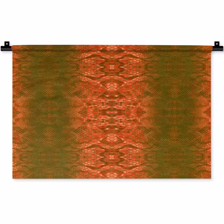 Wandkleed - Slang - Boa - Rood - Groen — 1