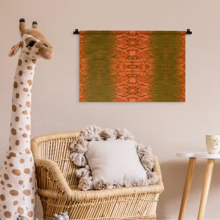 Wandkleed - Slang - Boa - Rood - Groen — 5