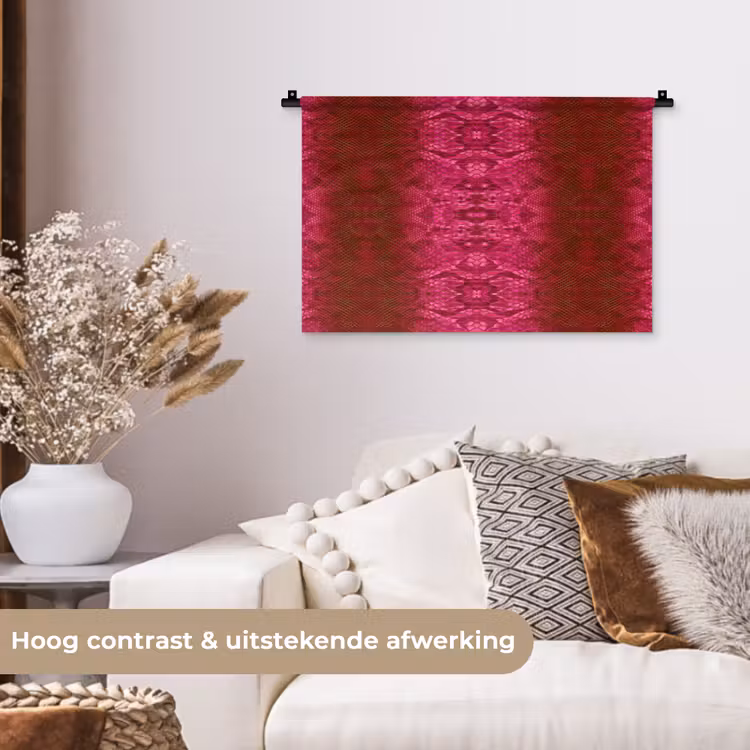 Wandkleed - Slang - Boa - Roze — 4
