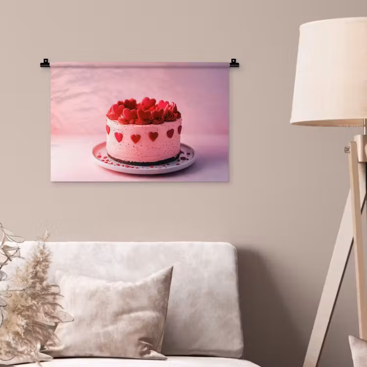 Wandkleed - Taart - Hart - Roze — 2