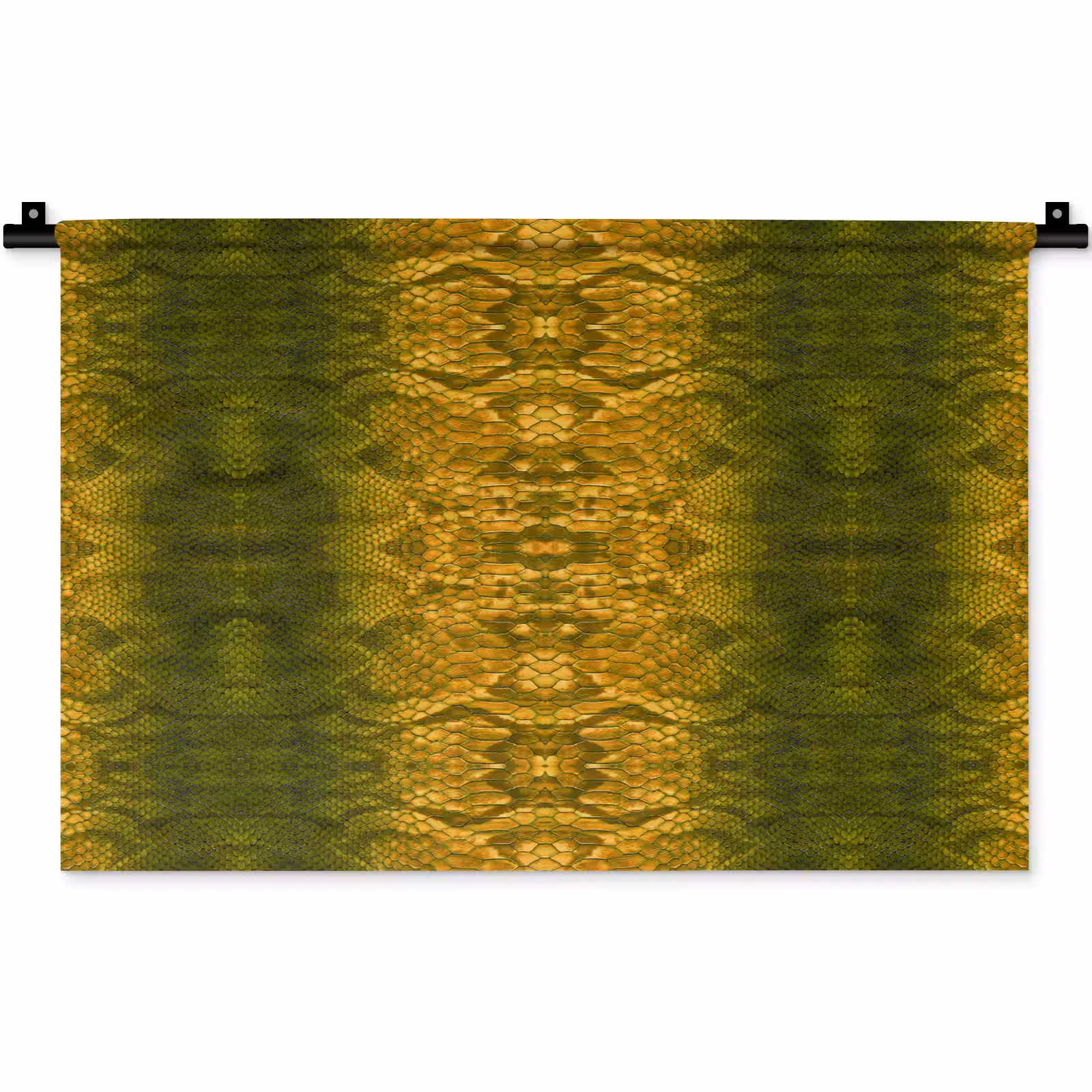 Wandkleed - Slang - Boa - Geel - Groen — 1