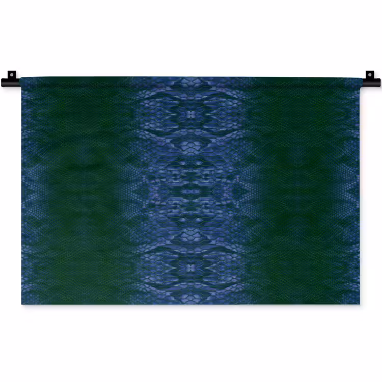 Wandkleed - Slang - Boa - Blauw - Groen — 1