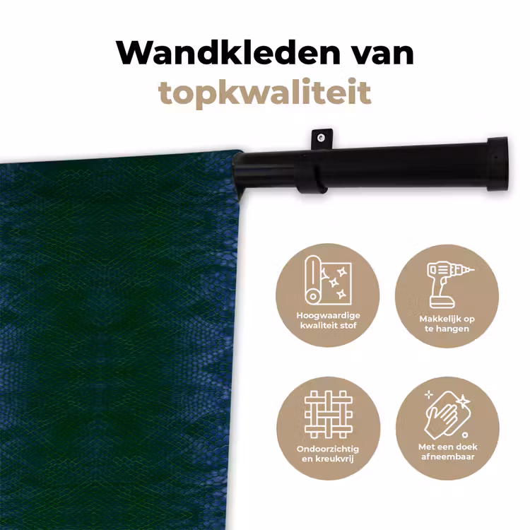 Wandkleed - Slang - Boa - Blauw - Groen — 3