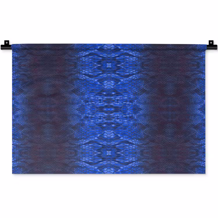 Wandkleed - Slang - Boa - Blauw - Rood — 1