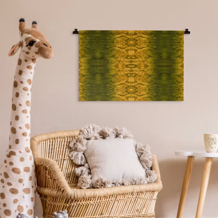 Wandkleed - Slang - Boa - Geel - Groen — 5