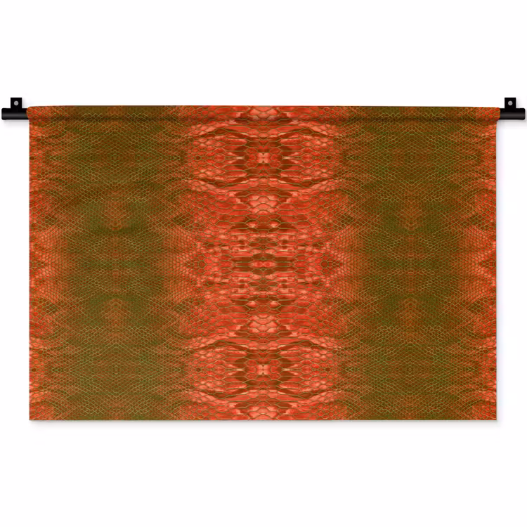 Wandkleed - Slang - Boa - Groen - Rood — 1