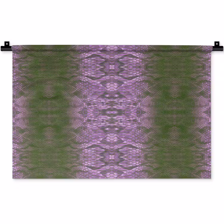 Wandkleed - Slang - Boa - Lila - Groen — 1