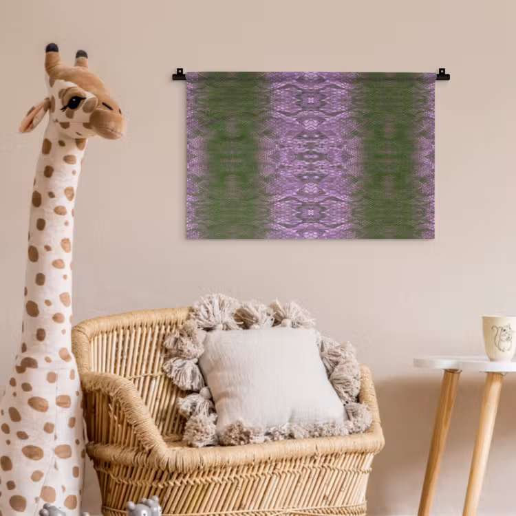 Wandkleed - Slang - Boa - Lila - Groen — 5