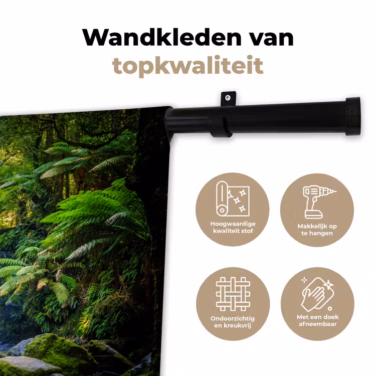 Wandkleed - Jungle - Waterval - Australië - Planten - Natuur — 3