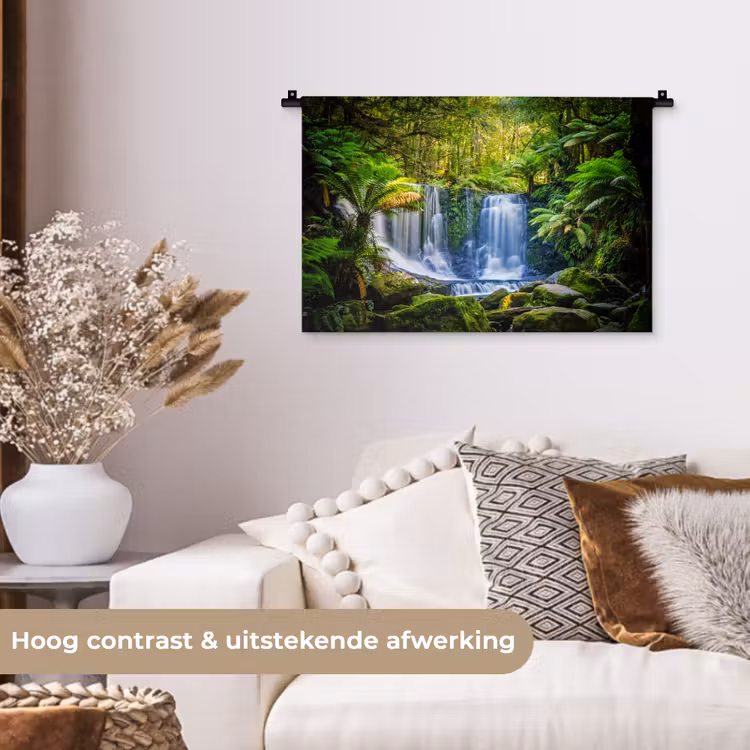 Wandkleed - Jungle - Waterval - Australië - Planten - Natuur — 4