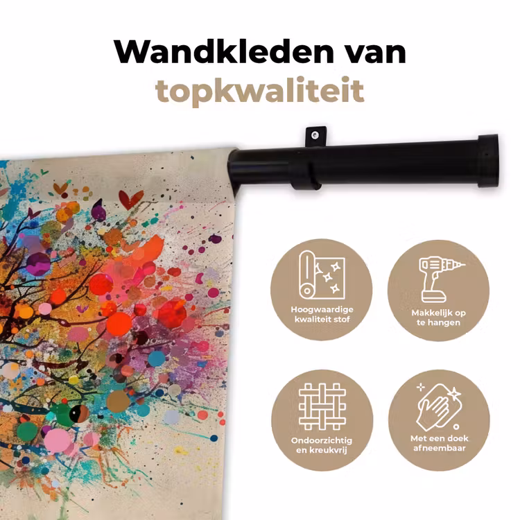 Wandkleed - Levensboom - Natuur - Kleurrijk - Boom — 3