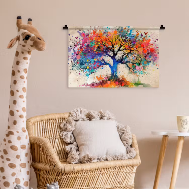 Wandkleed - Levensboom - Natuur - Kleurrijk - Boom — 5