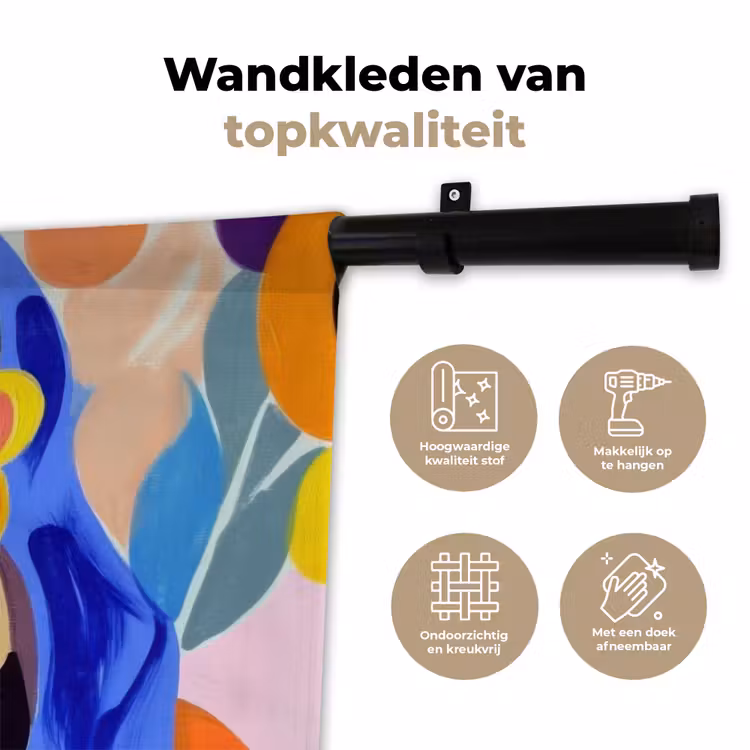Wandkleed - Portret - Vrouw - Modern — 3