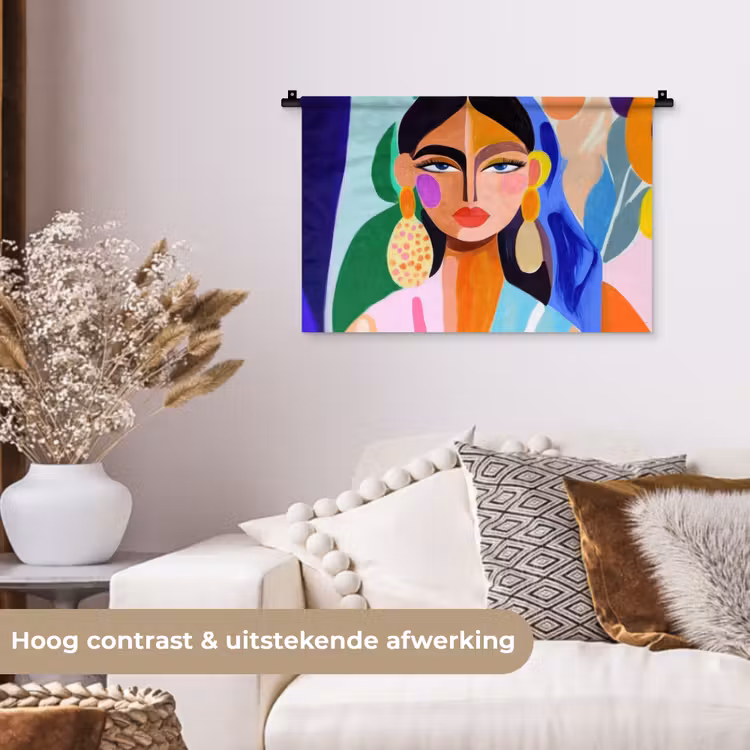 Wandkleed - Portret - Vrouw - Modern — 4