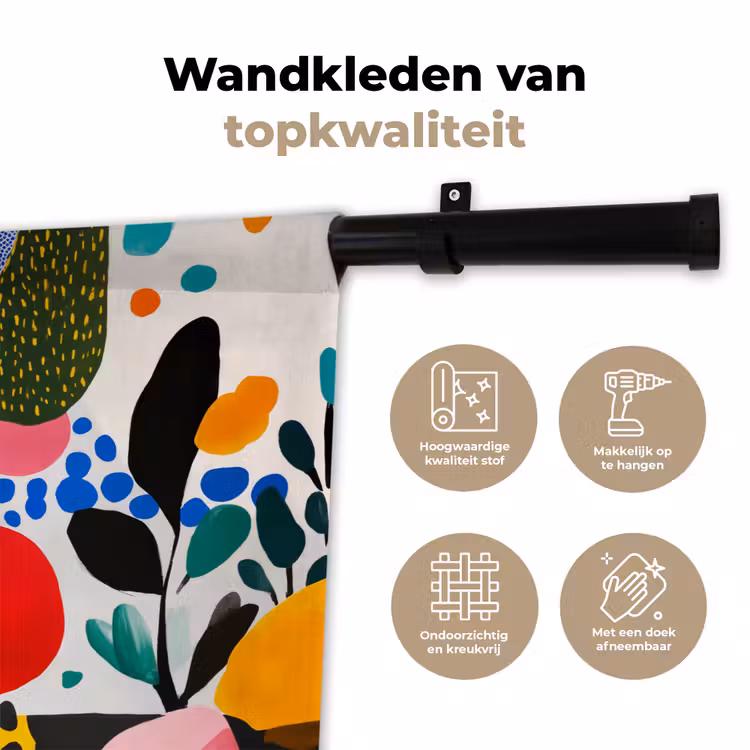 Wandkleed - Stippen - Vormen - Modern - Kleuren — 3