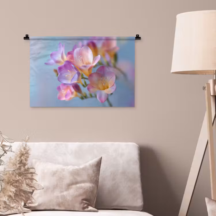 Wandkleed - Bloemen - Paars - Overloop - Meeldraden — 2