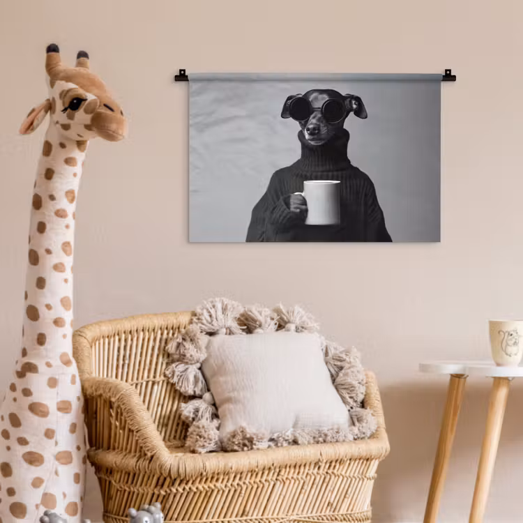 Wandkleed - Coltrui - Hond - Bril - Mok — 5