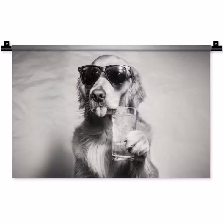 Wandkleed - Golden retriever - Hond - Zonnebril - Gkas — 1