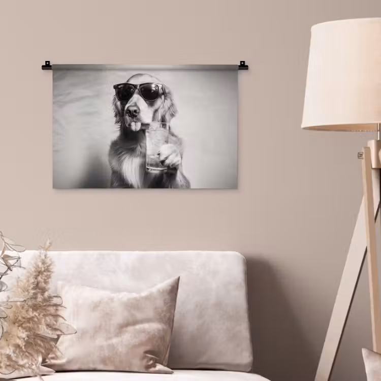 Wandkleed - Golden retriever - Hond - Zonnebril - Gkas — 2