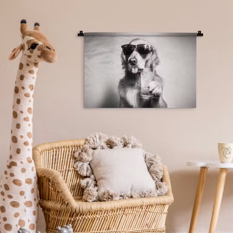 Wandkleed - Golden retriever - Hond - Zonnebril - Gkas — 5
