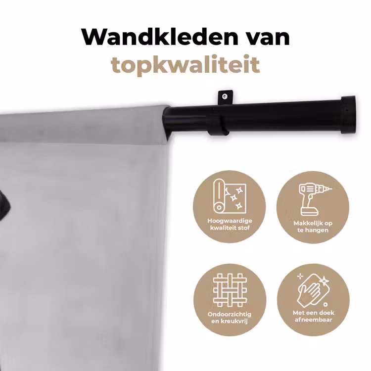 Wandkleed - Hond - Zwart - Wijnglas - Zonnebril — 3