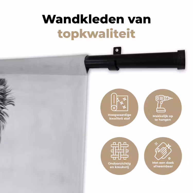Wandkleed - Hondje - Wijnglas - Zonnebril - Enthousiast — 3