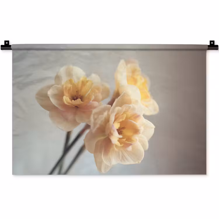 Wandkleed - Narcissen - Geel - Bloemblaadjes — 1