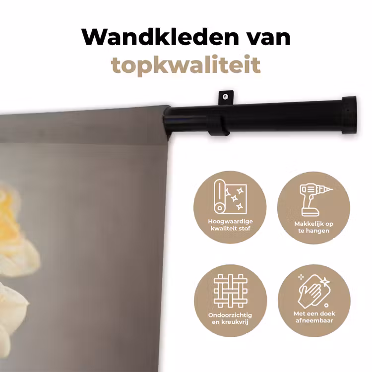 Wandkleed - Narcissen - Geel - Bloemblaadjes — 3
