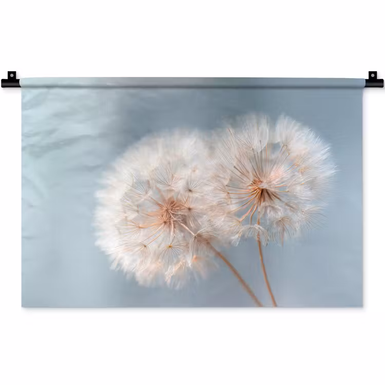 Wandkleed - Paardenbloemen - Pluisjes - Wit — 1