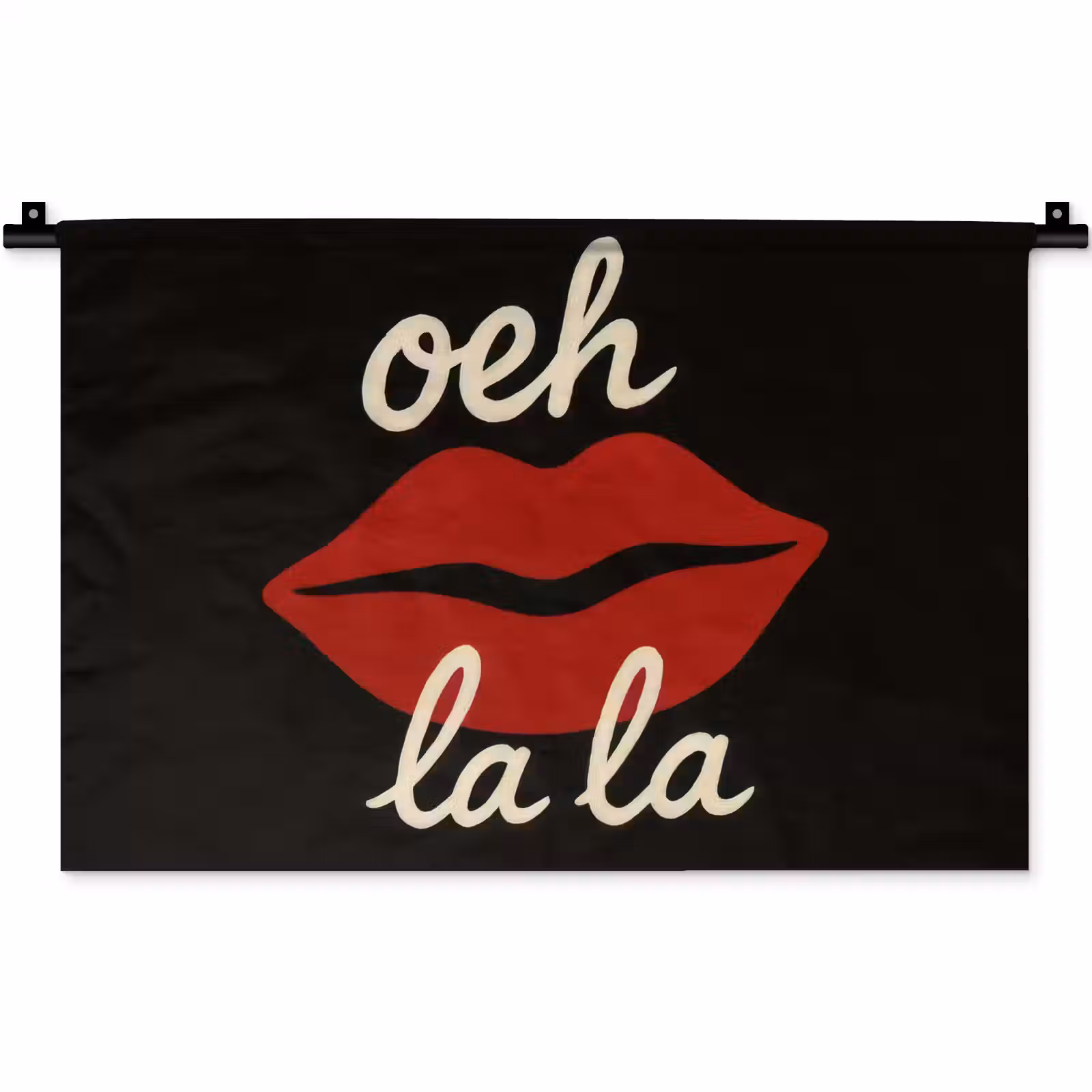 Wandkleed - Lip - Rood - Quote — 1