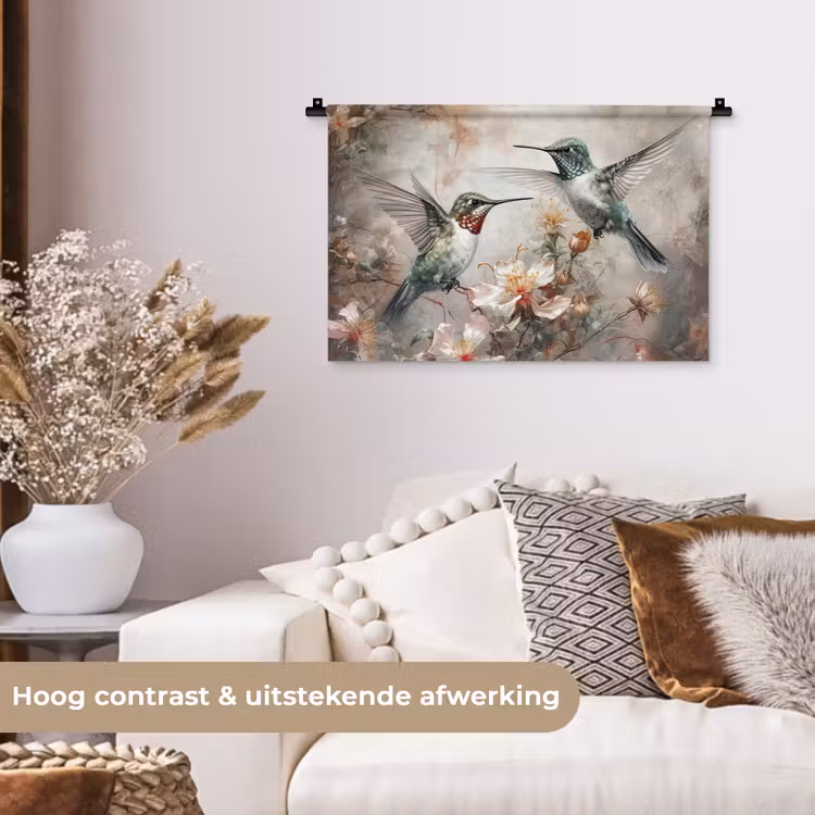 Wandkleed - Kolibrie - Vogels - Bloemen - Planten — 4