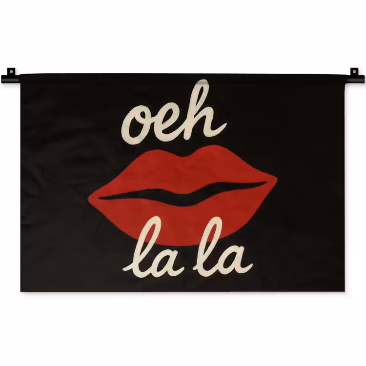 Wandkleed - Lip - Rood - Quote — 1