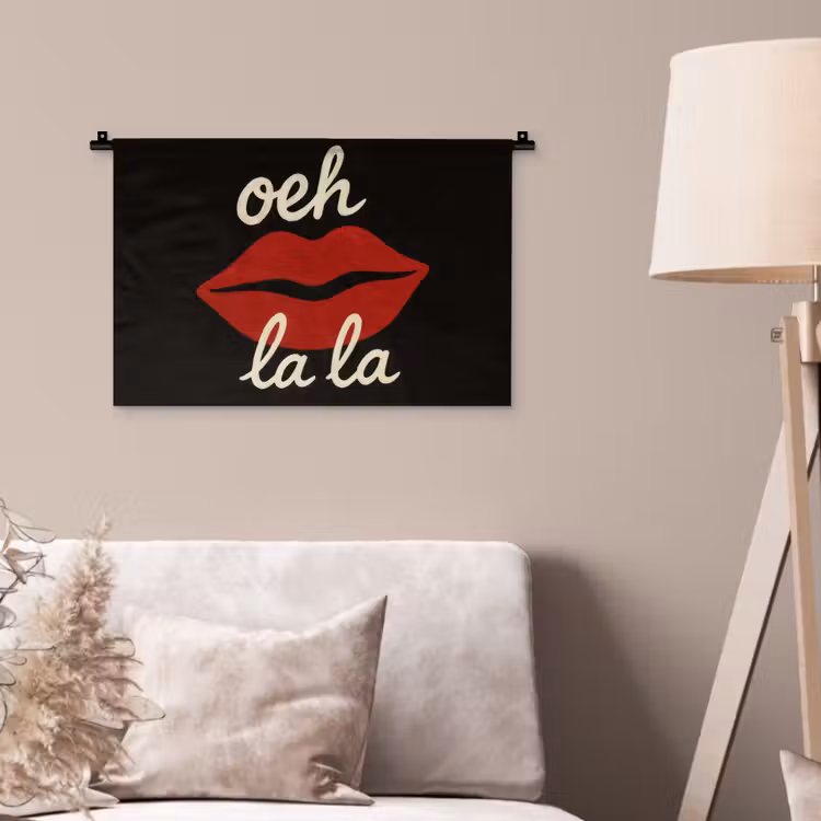 Wandkleed - Lip - Rood - Quote — 2