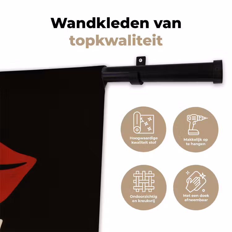 Wandkleed - Lip - Rood - Quote — 3