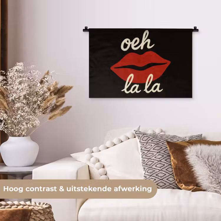 Wandkleed - Lip - Rood - Quote — 4