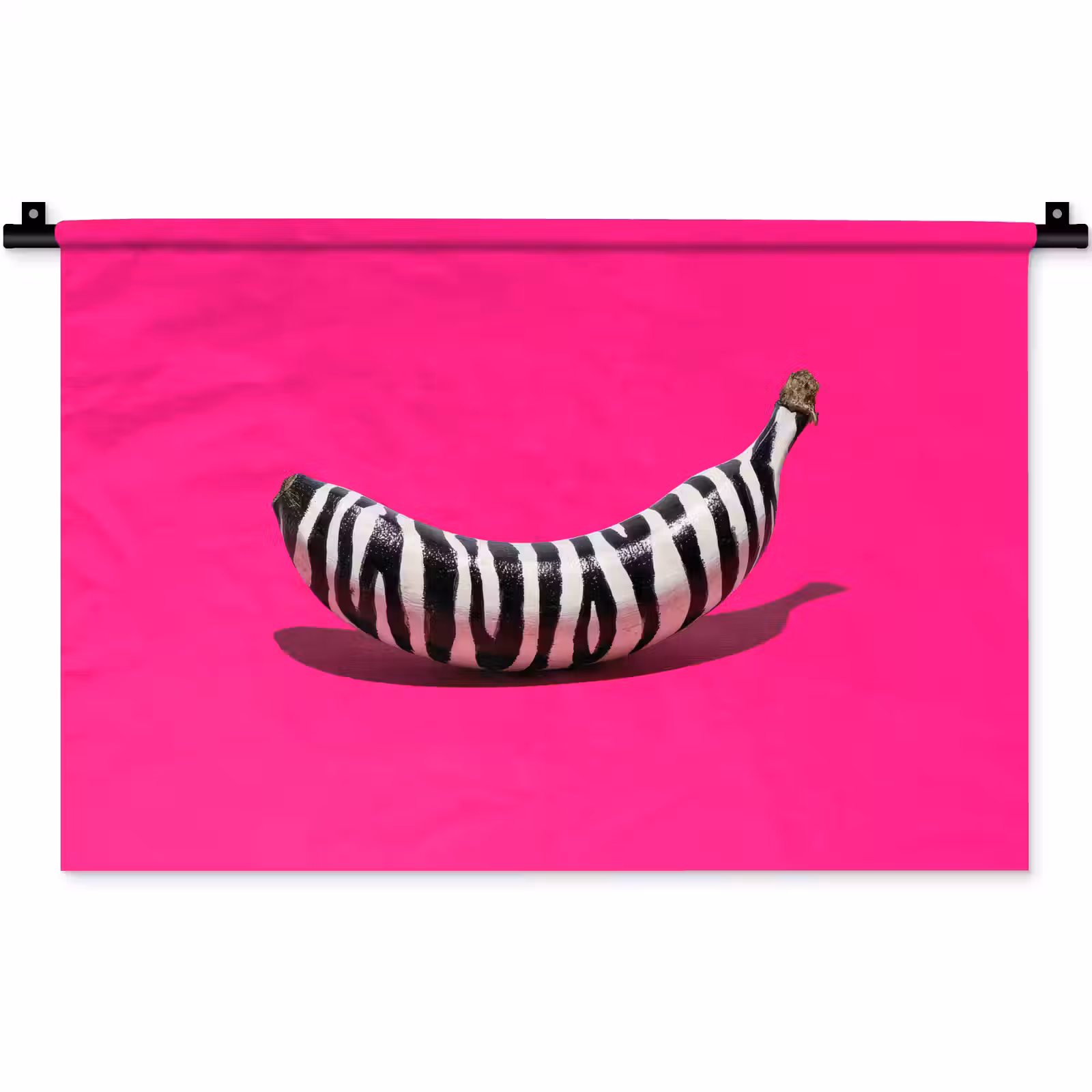Wandkleed - Banaan - Zebraprint - Roze — 1