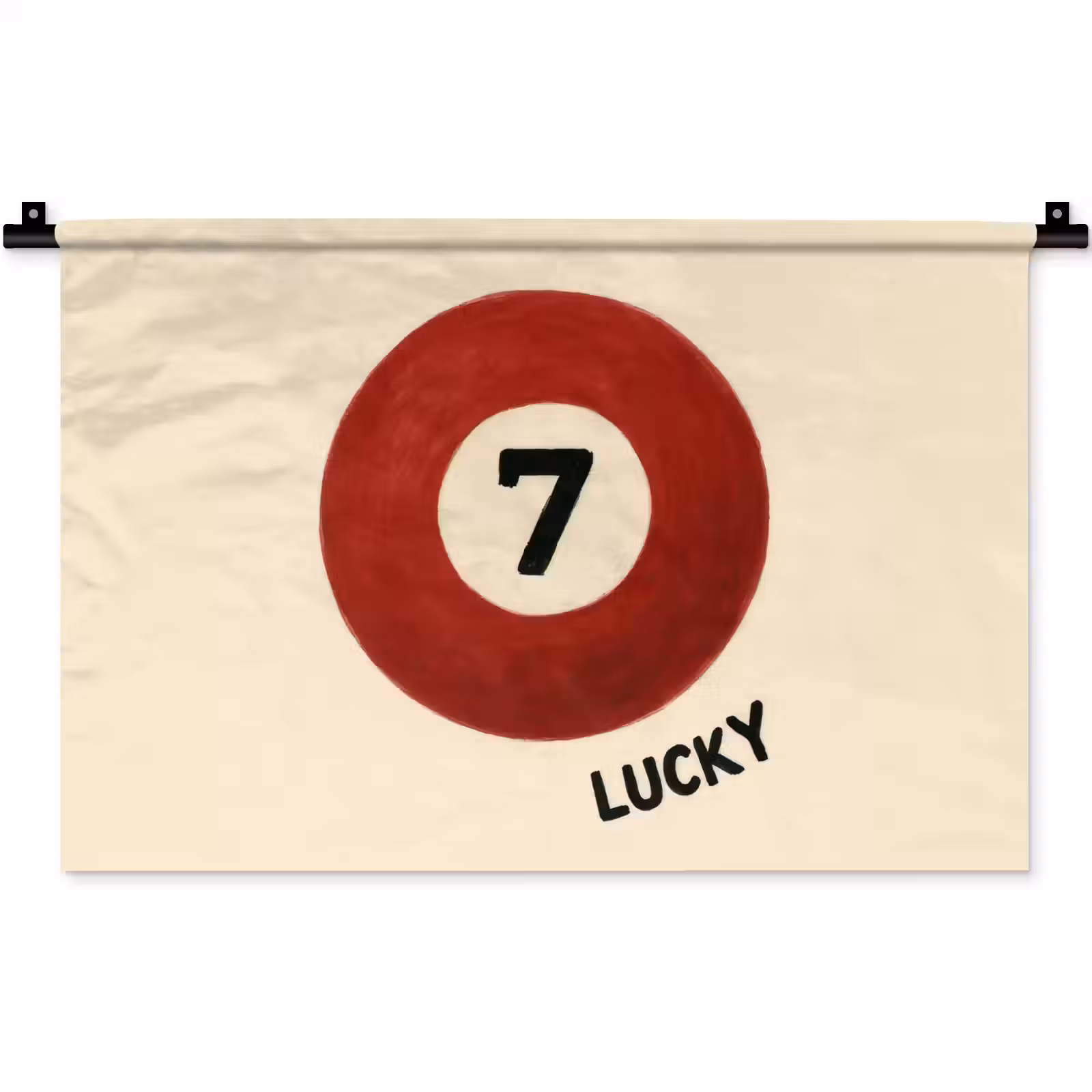 Wandkleed - Cirkel - Zeven - Lucky - Rood — 1