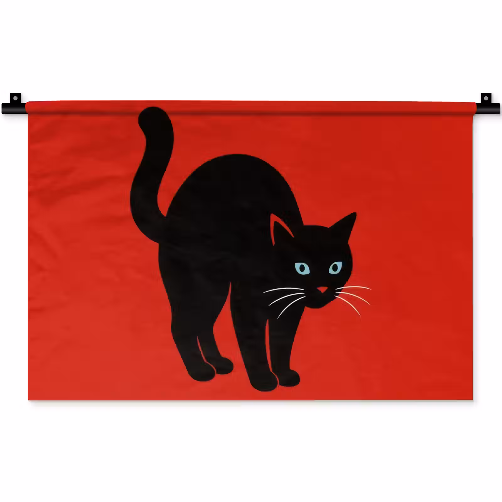 Wandkleed - Kat - Zwart - Staart — 1