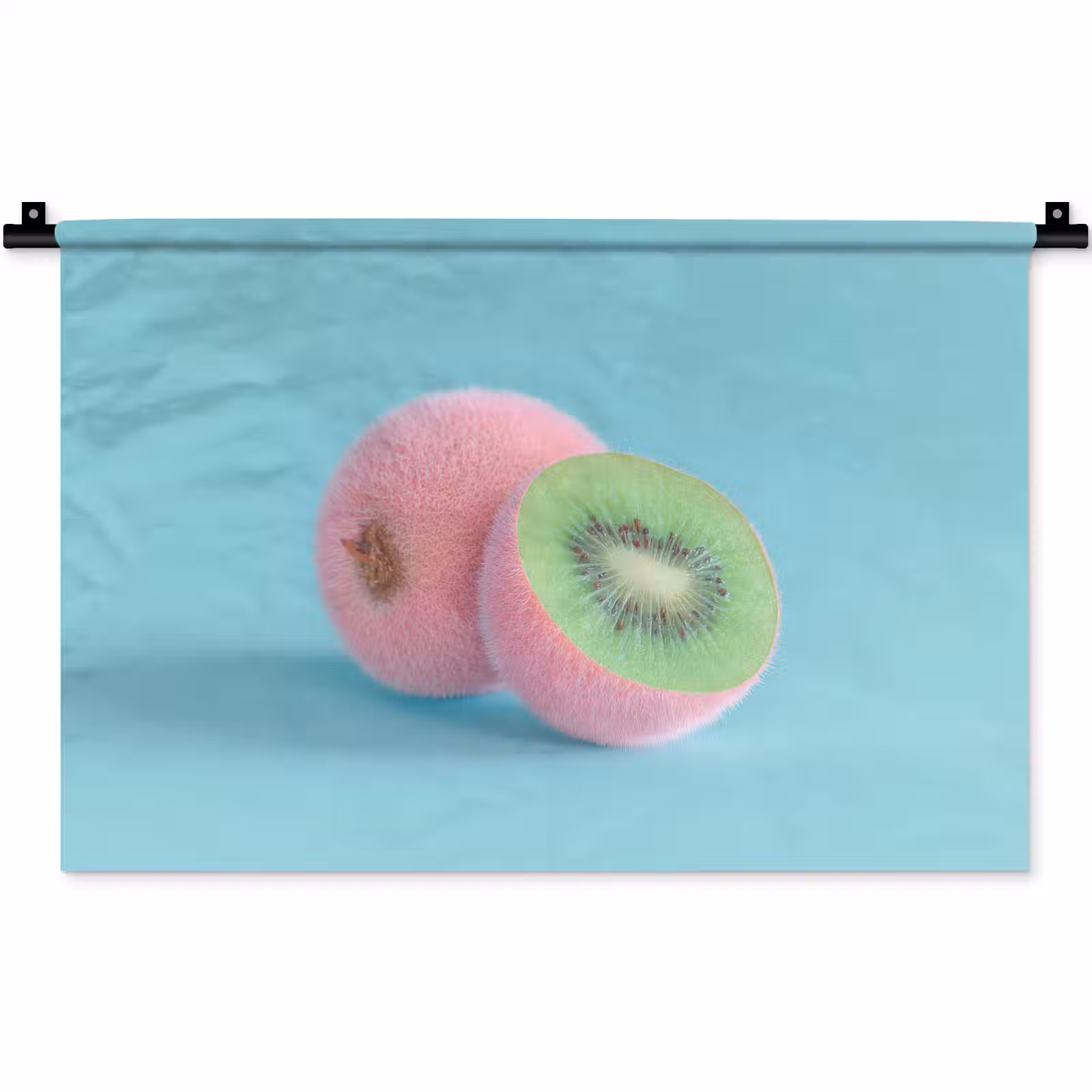 Wandkleed - Kiwi - Blauw - Surrealistisch — 1